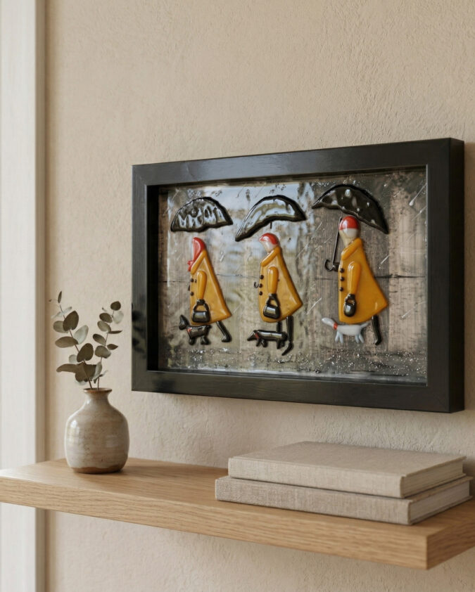 Figür Serisi: Yağmurlu Gün Dostları (Köpek Gezdirenler) Panosu