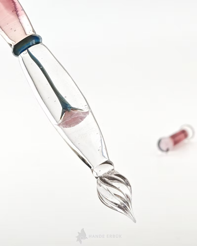 Atelier Cam Kalem - Pembe Gül