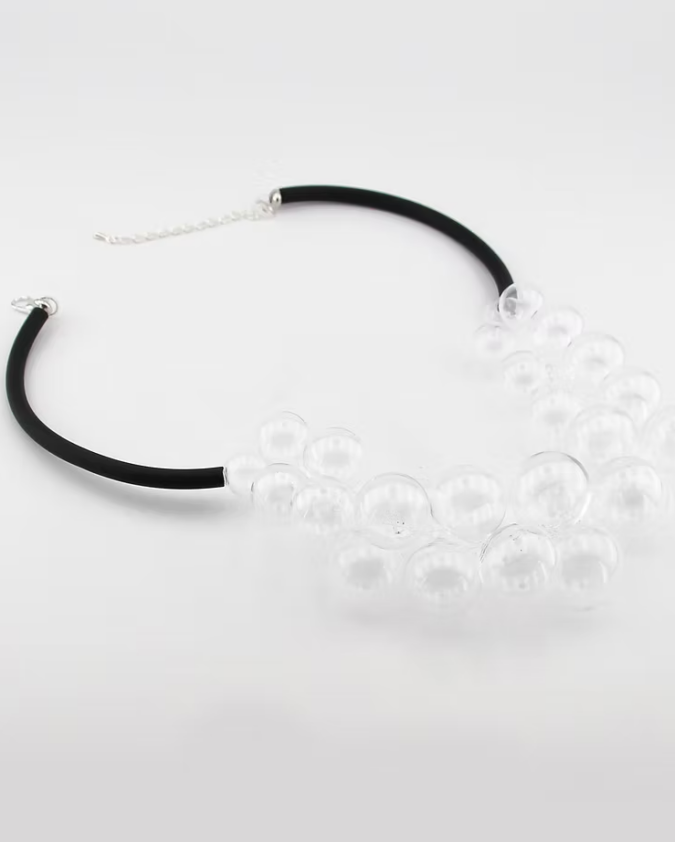 Transparan Balon Üfleme Cam Kolye