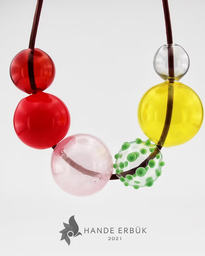 Neşeli Üfleme Cam Balon Kolye I