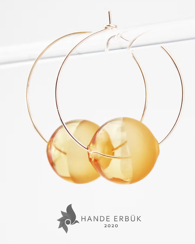 Duo Cam Üfleme Balon Küpe