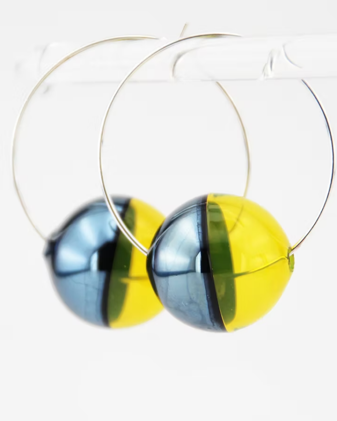 Duo Cam Üfleme Balon Küpe